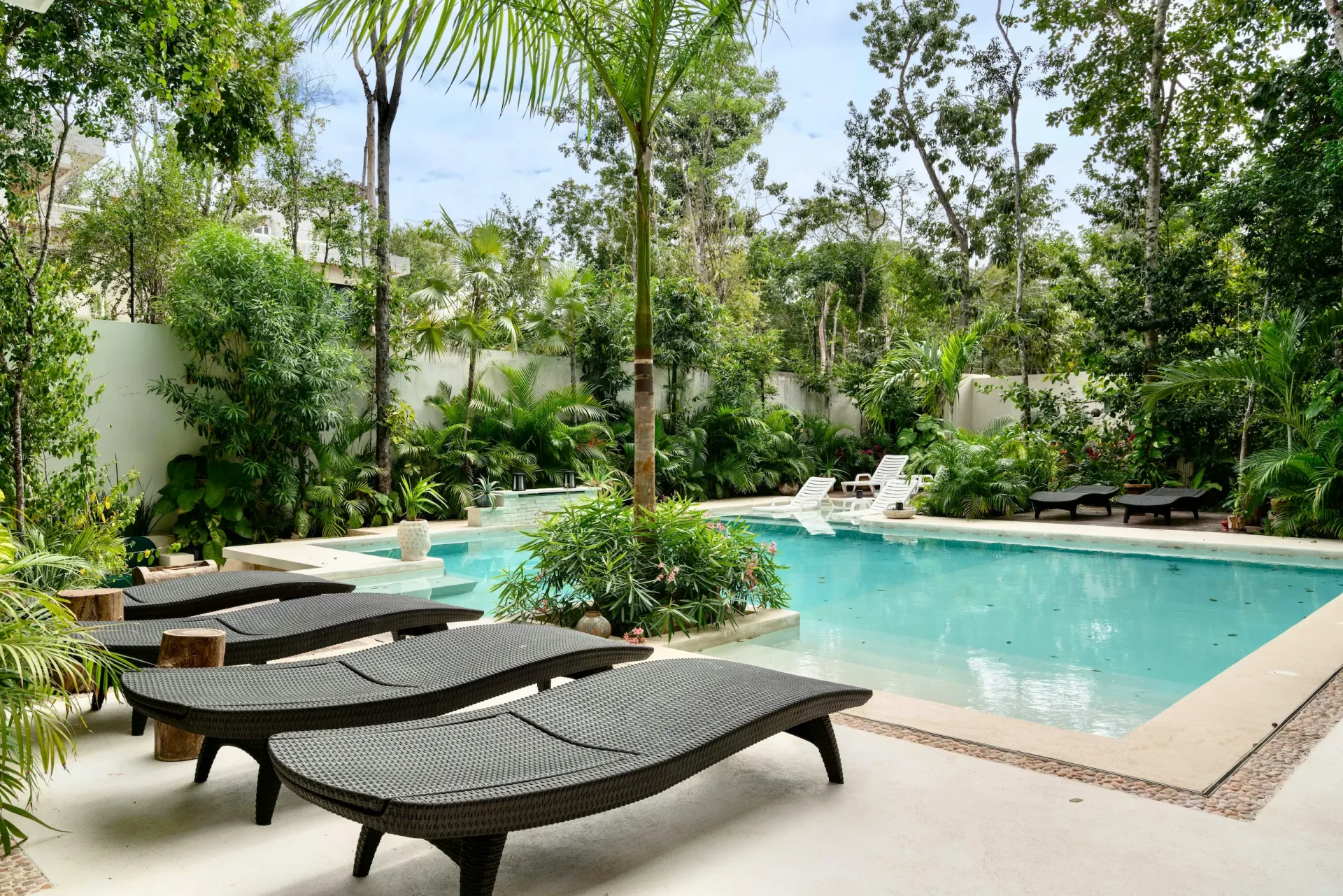 aquascaped inground pool